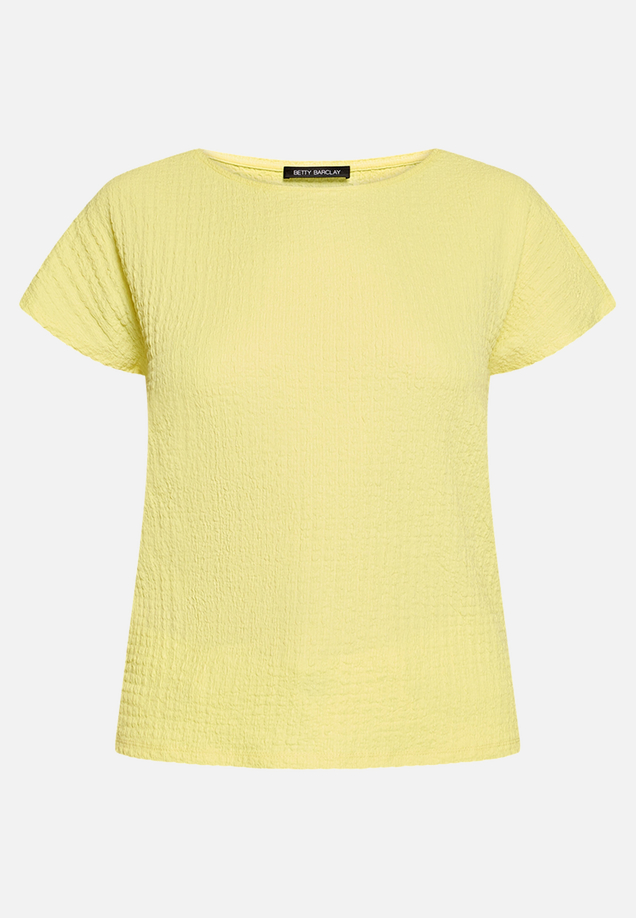 Strukturshirt mit U-Boot-Ausschnitt / Vorderseite