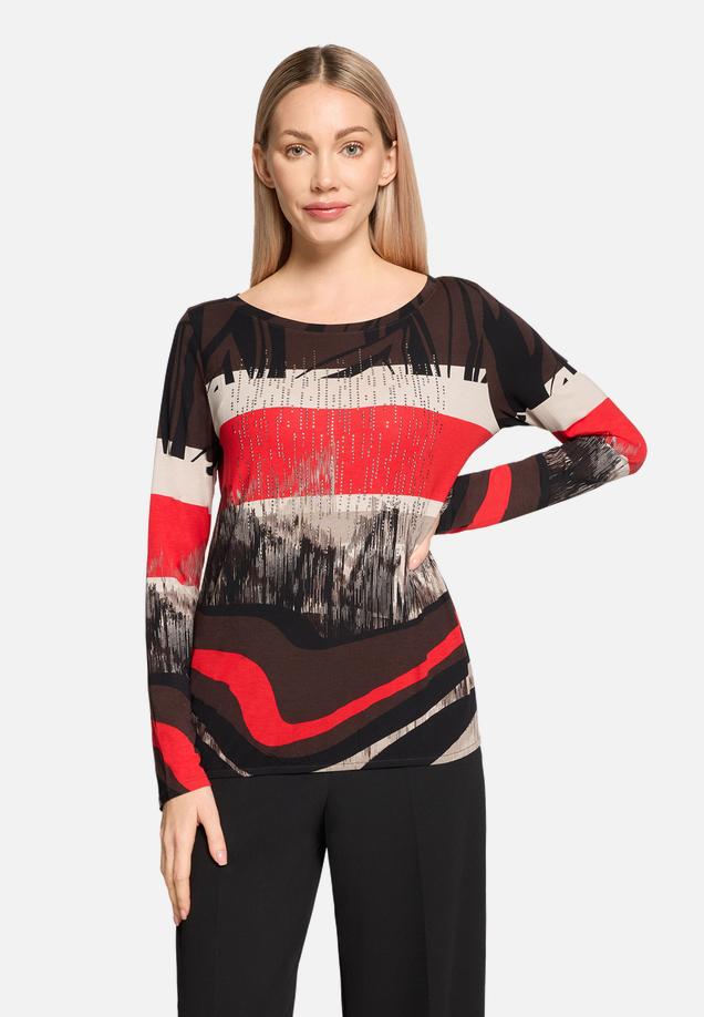 Casual-Shirt mit Gummizug / Modellfoto Vorderseite