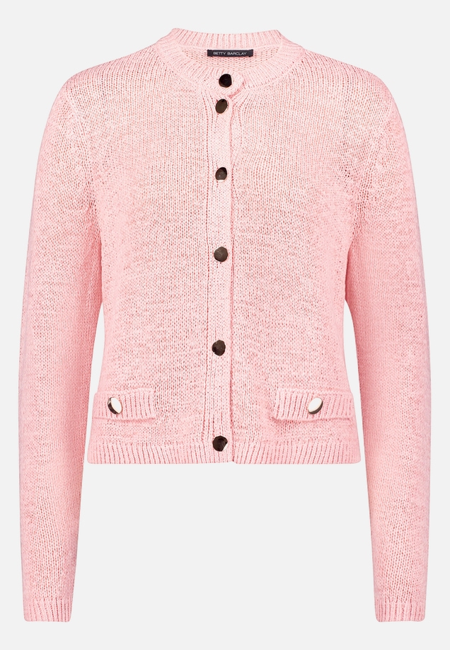 Strick-Cardigan mit aufgesetzten Taschen / Vorderseite