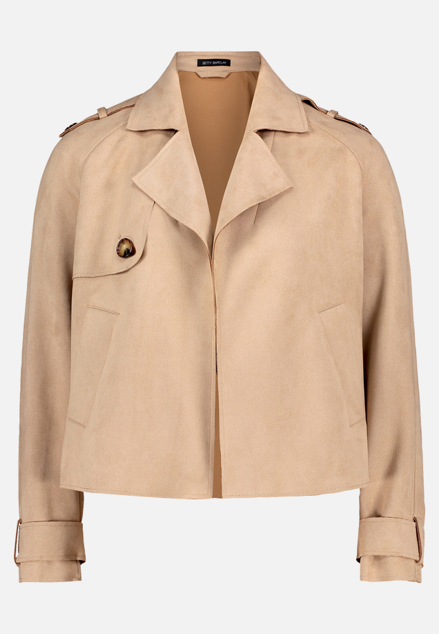 Trenchcoat kurz aus Velours-Stoff / Vorderseite