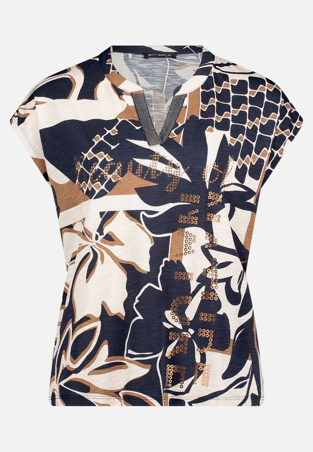 Print-T-Shirt mit Pailletten / Vorderseite