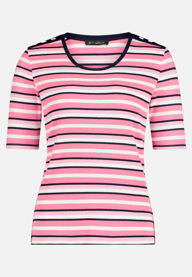 Basic Shirt mit Rippenstruktur / Vorderseite
