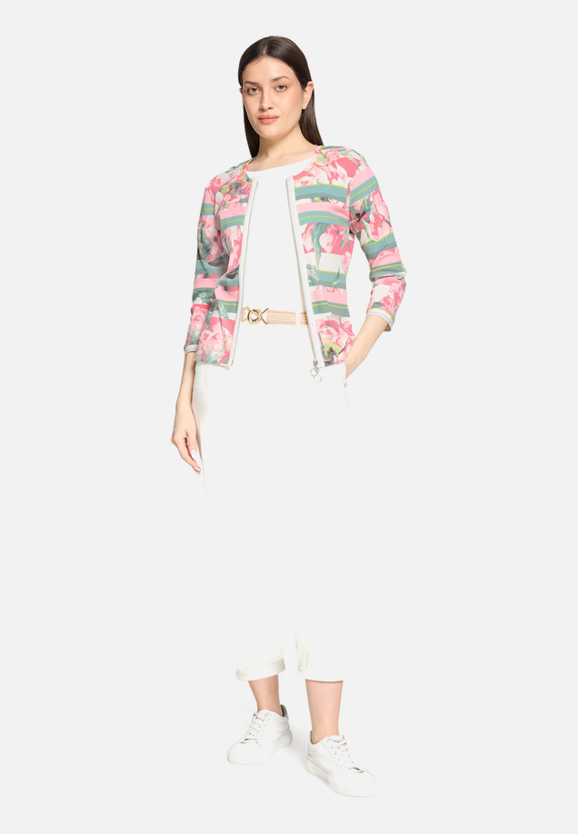 Shirtjacke mit Rippenstruktur / Modellfoto Vorderseite (Outfit)