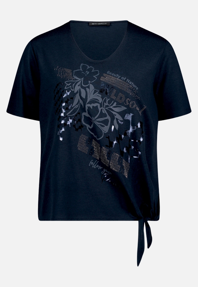 Print-T-Shirt mit Schleifenknoten / Vorderseite