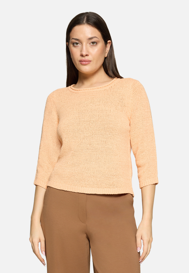 Strickpullover mit 3/4 Arm / Modellfoto Vorderseite