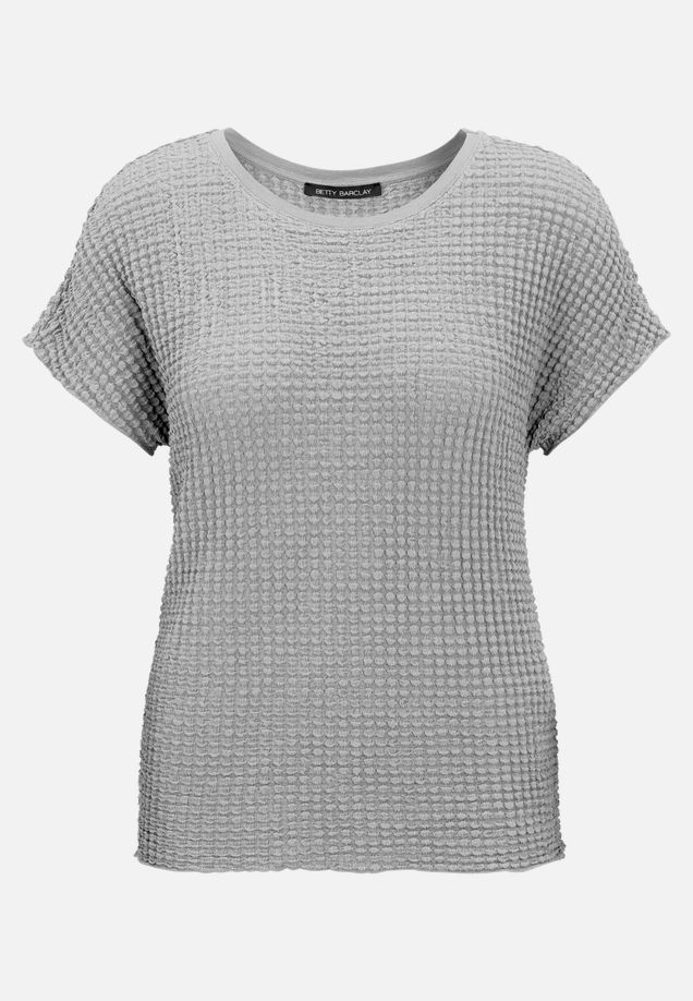 Strukturshirt mit U-Boot-Ausschnitt / Vorderseite
