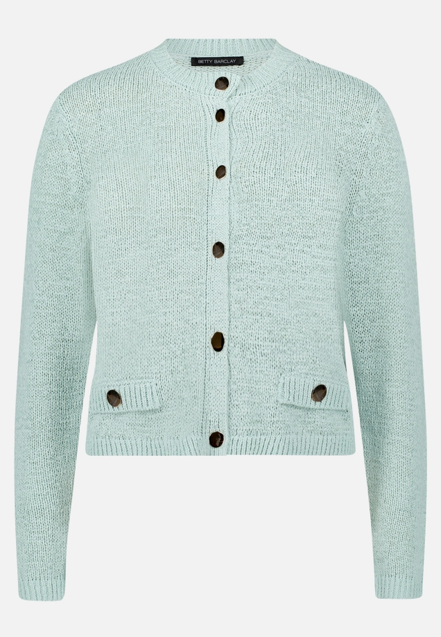 Strick-Cardigan mit aufgesetzten Taschen / Vorderseite