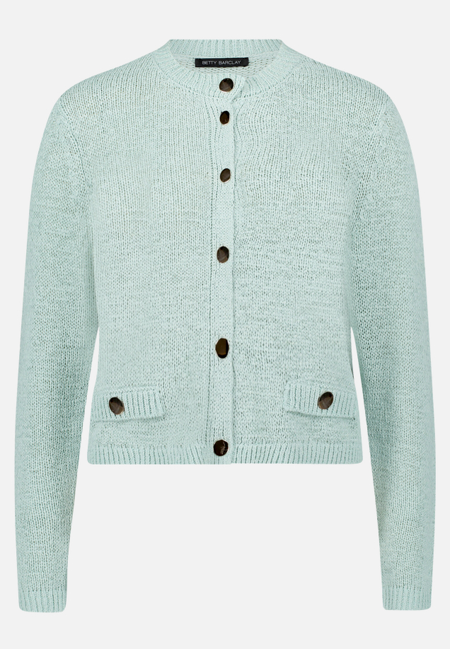 Strick-Cardigan mit aufgesetzten Taschen / Vorderseite