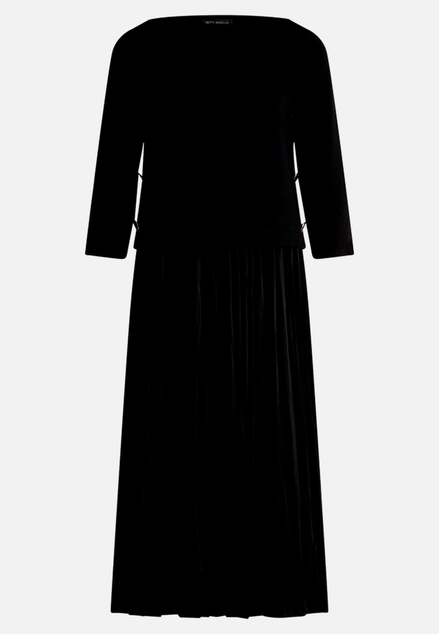 Jerseykleid mit Plissee / Vorderseite