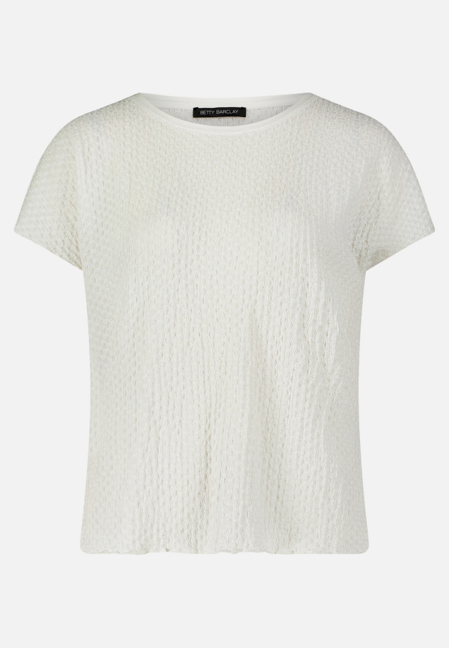 Strukturshirt mit U-Boot-Ausschnitt / Vorderseite