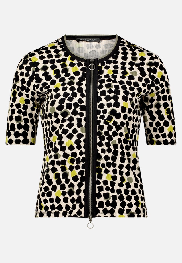 Shirtjacke mit Rippenstruktur / Vorderseite