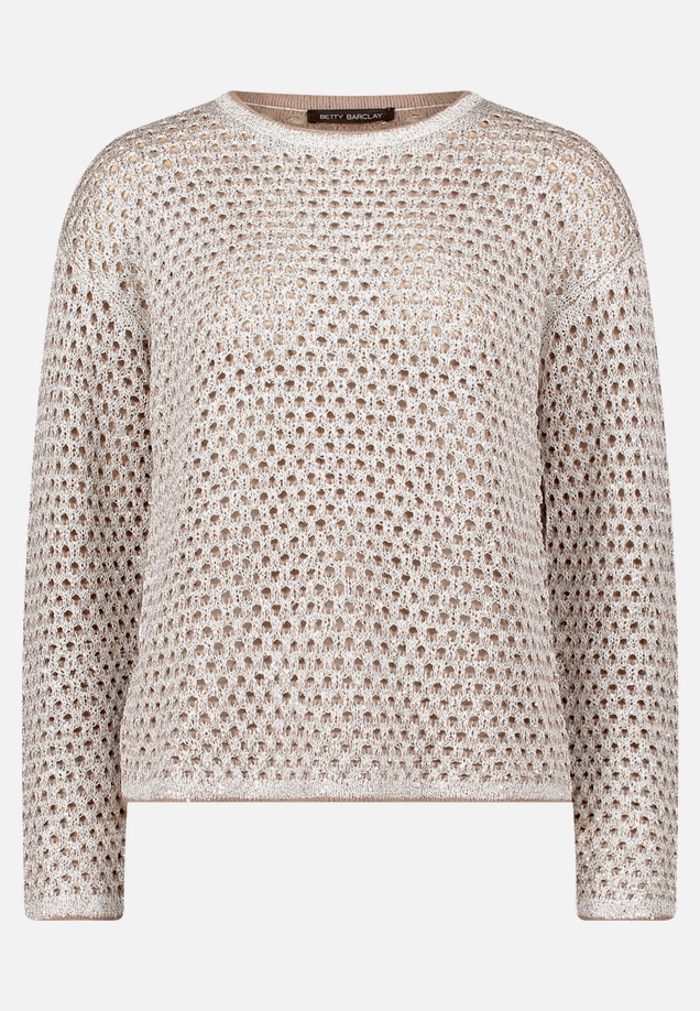 Strickpullover mit Lochmuster / Vorderseite