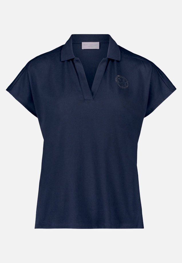 Poloshirt mit Schmucksteinen / Vorderseite