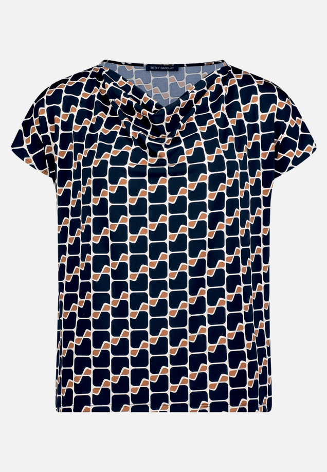 Printshirt mit Wasserfallausschnitt  / Vorderseite