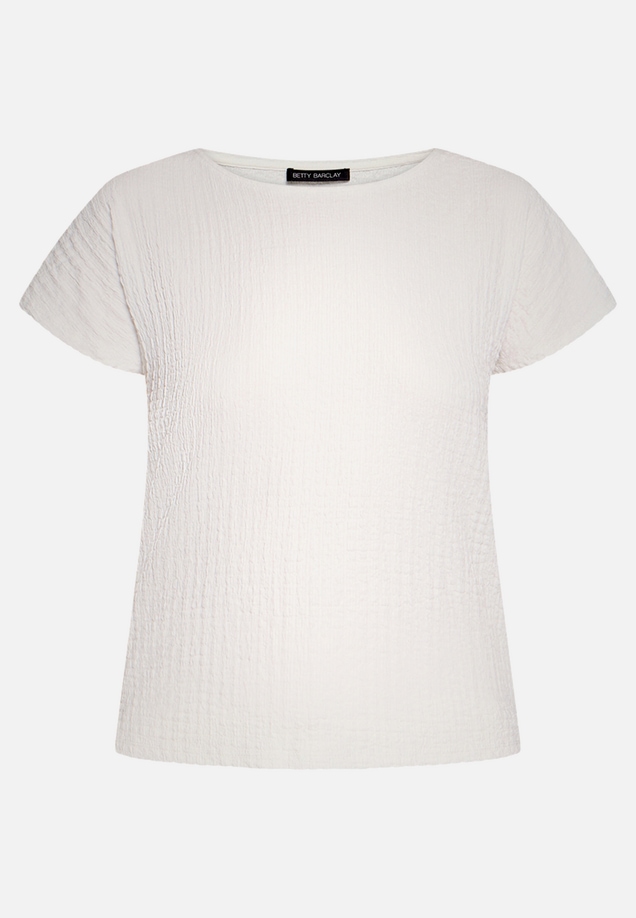 Strukturshirt mit U-Boot-Ausschnitt / Vorderseite