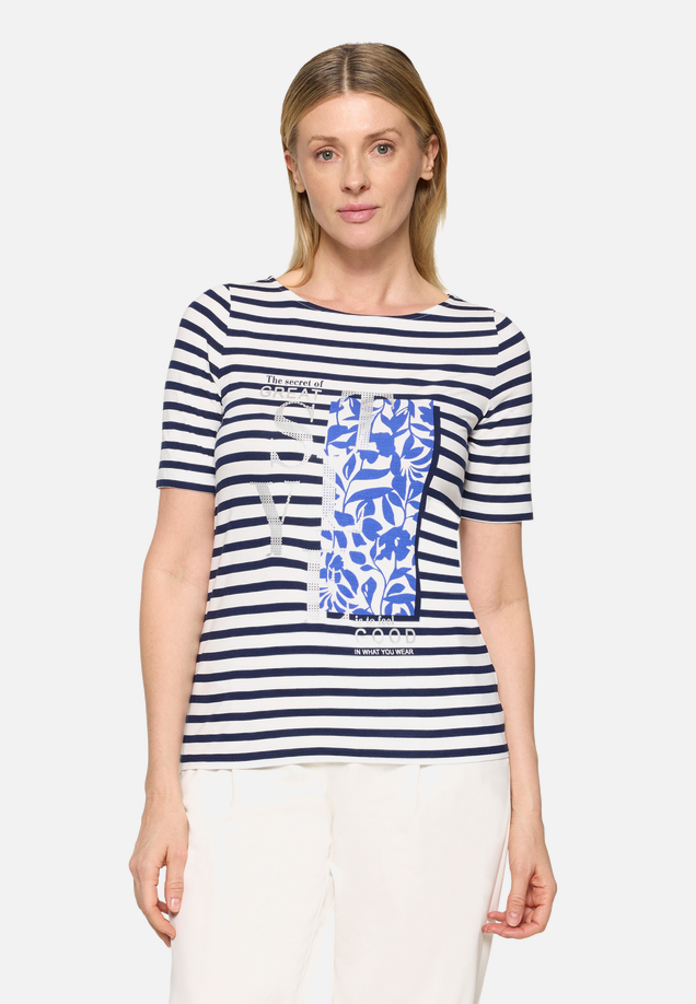 Ringelshirt mit Placement / Modellfoto Vorderseite