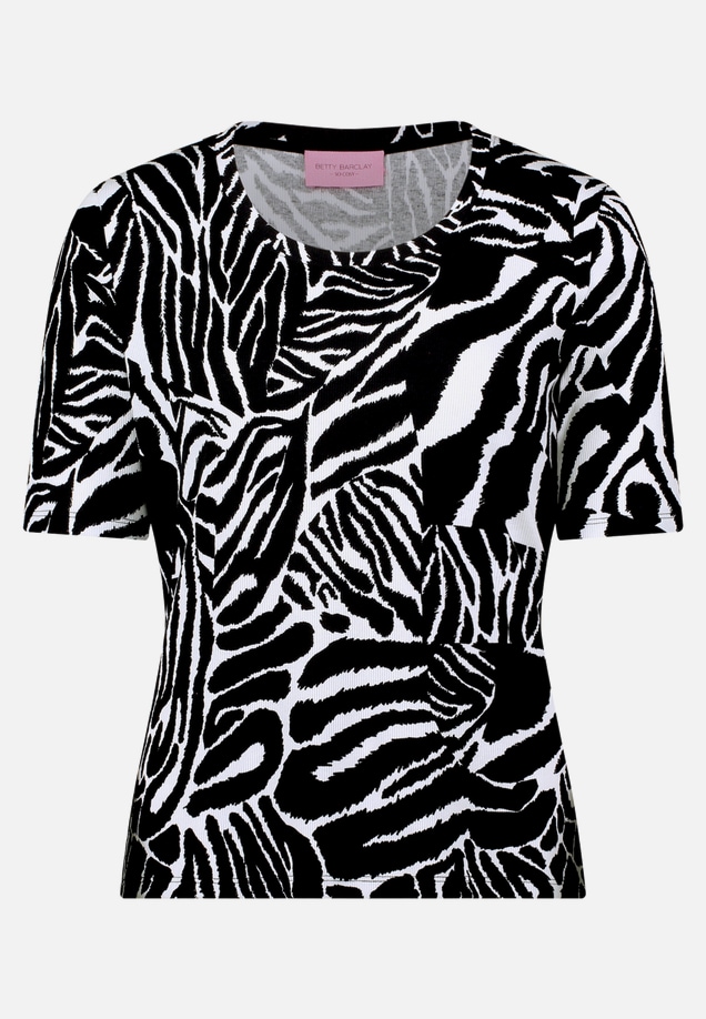 Basic Shirt mit Rippenstruktur / Vorderseite