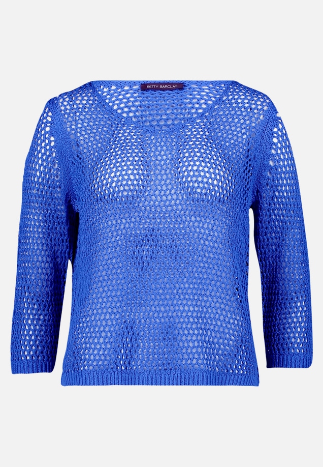 Lochstrick-Pullover mit 3/4 Arm / Vorderseite