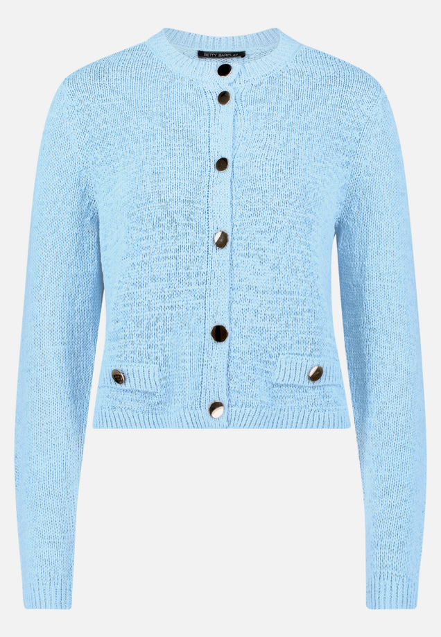 Strick-Cardigan mit aufgesetzten Taschen / Vorderseite