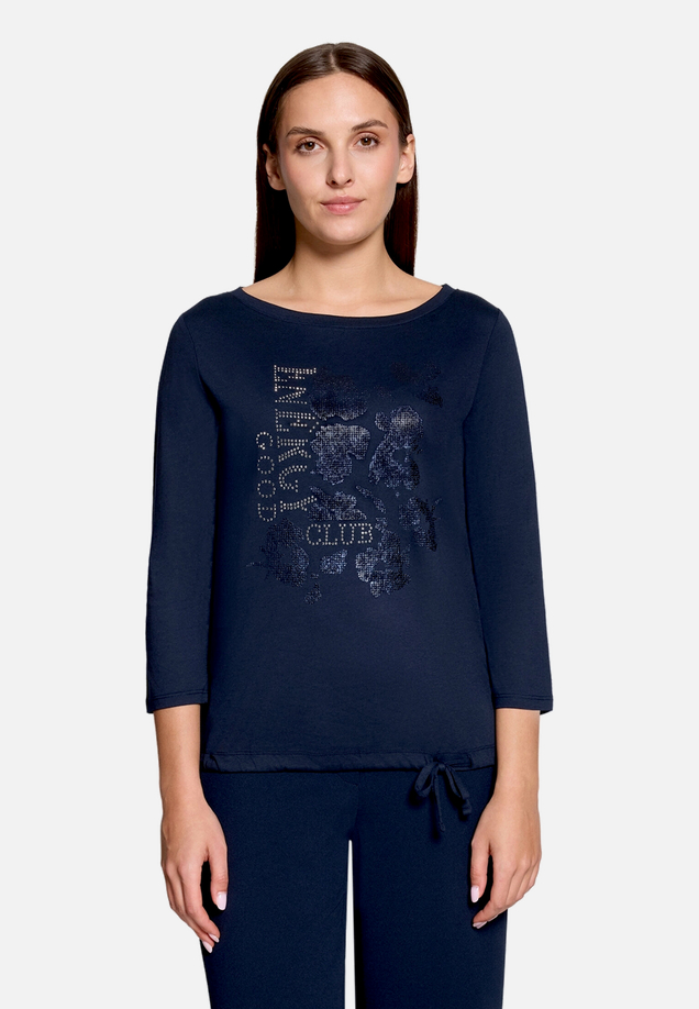 Print-Shirt  3/4 Arm mit Tunnelzug / Modellfoto Vorderseite