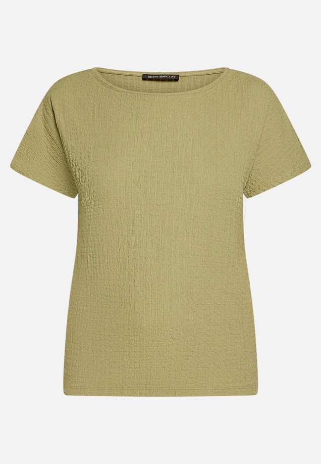 Strukturshirt mit U-Boot-Ausschnitt / Vorderseite