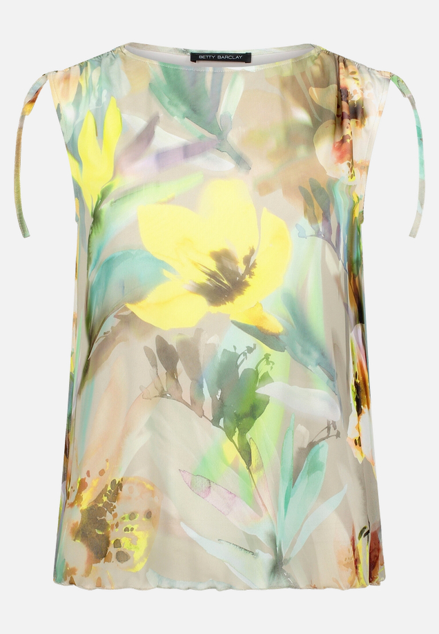 Mesh-Shirt mit Raffung / Vorderseite