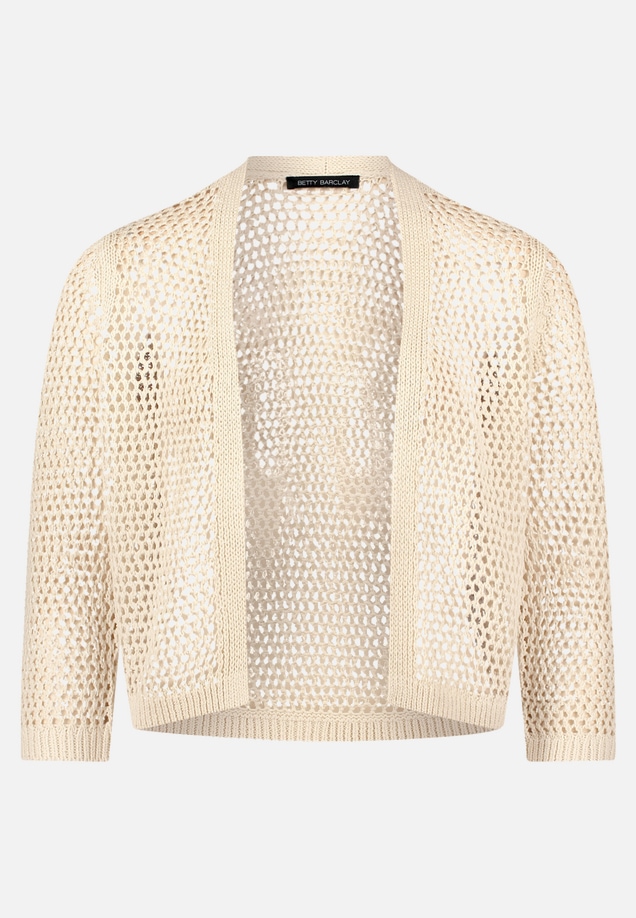 Grobstrickjacke mit Lochmuster / Vorderseite