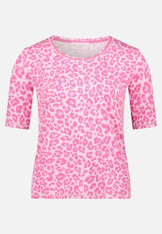 Basic Shirt mit Rippenstruktur / Vorderseite