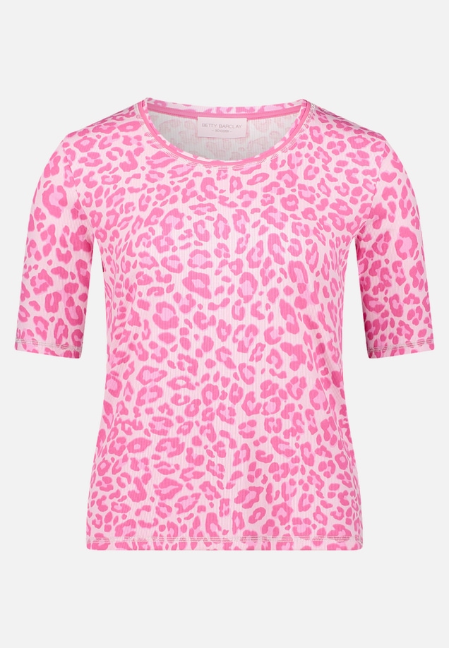 Basic Shirt mit Rippenstruktur / Vorderseite