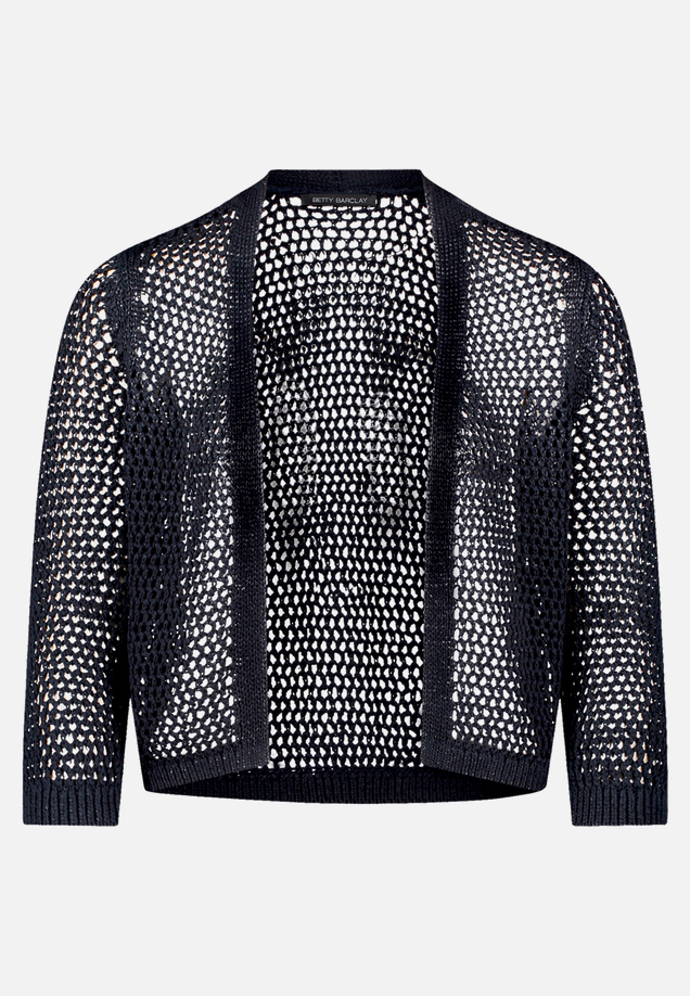 Grobstrickjacke mit Lochmuster / Vorderseite