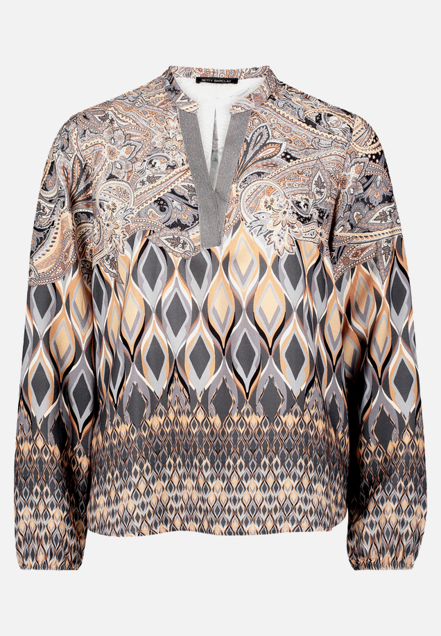 Longbluse mit Stehkragen / Vorderseite
