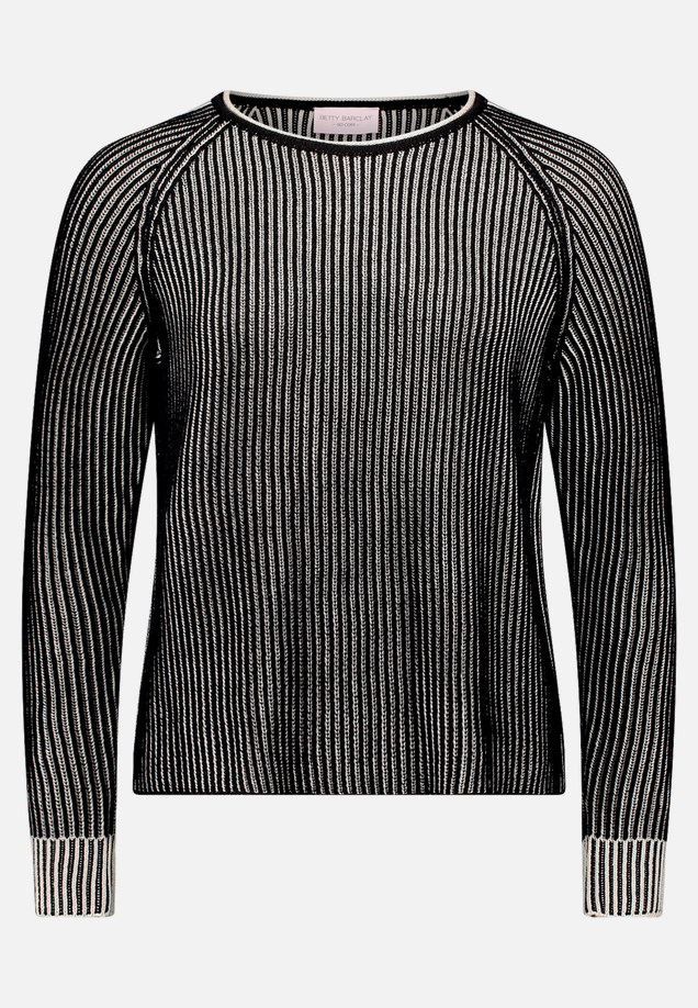 Grobstrick-Pullover mit Rippenstruktur / Vorderseite