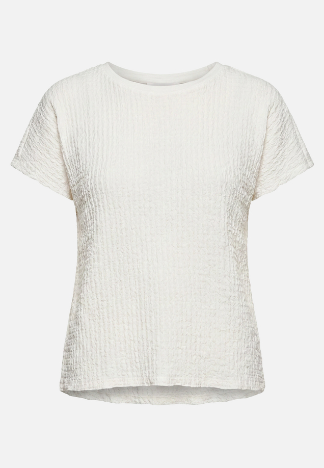 Strukturshirt mit U-Boot-Ausschnitt / Vorderseite