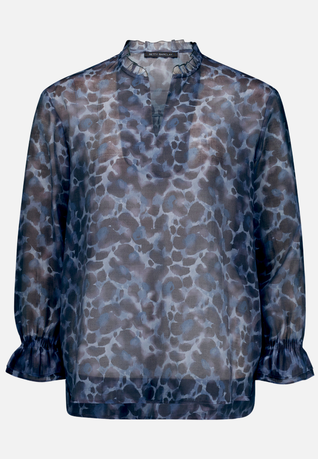 Chiffonbluse  mit Leoprint / Vorderseite