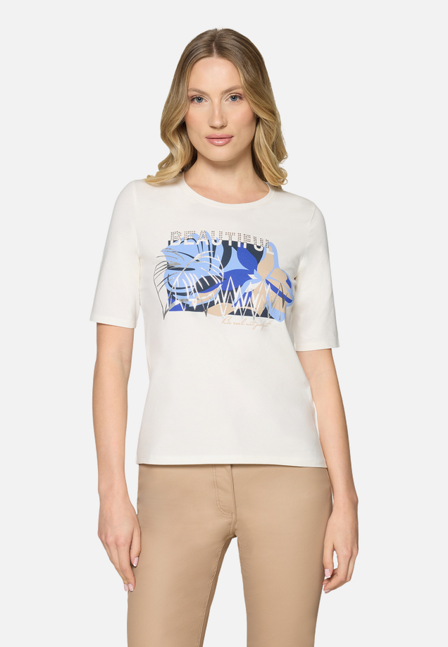 Basic Shirt mit Placement / Modellfoto Vorderseite