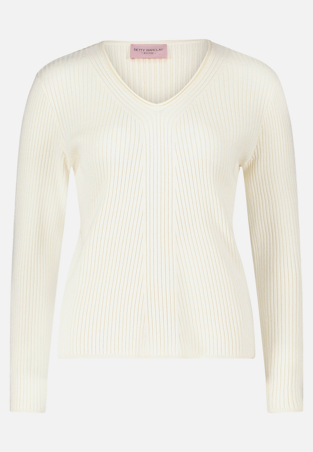 Feinstrickpullover mit Rippenstruktur / Vorderseite