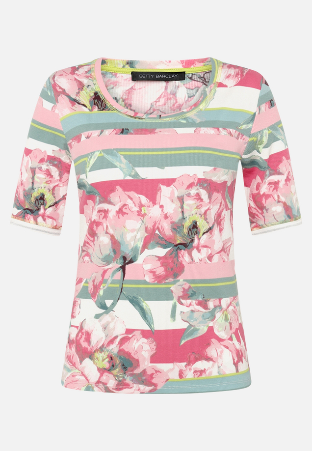 Basic Shirt mit Rippenstruktur / Vorderseite