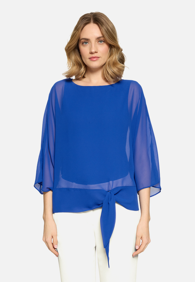 Chiffonbluse unifarben / Modellfoto Vorderseite