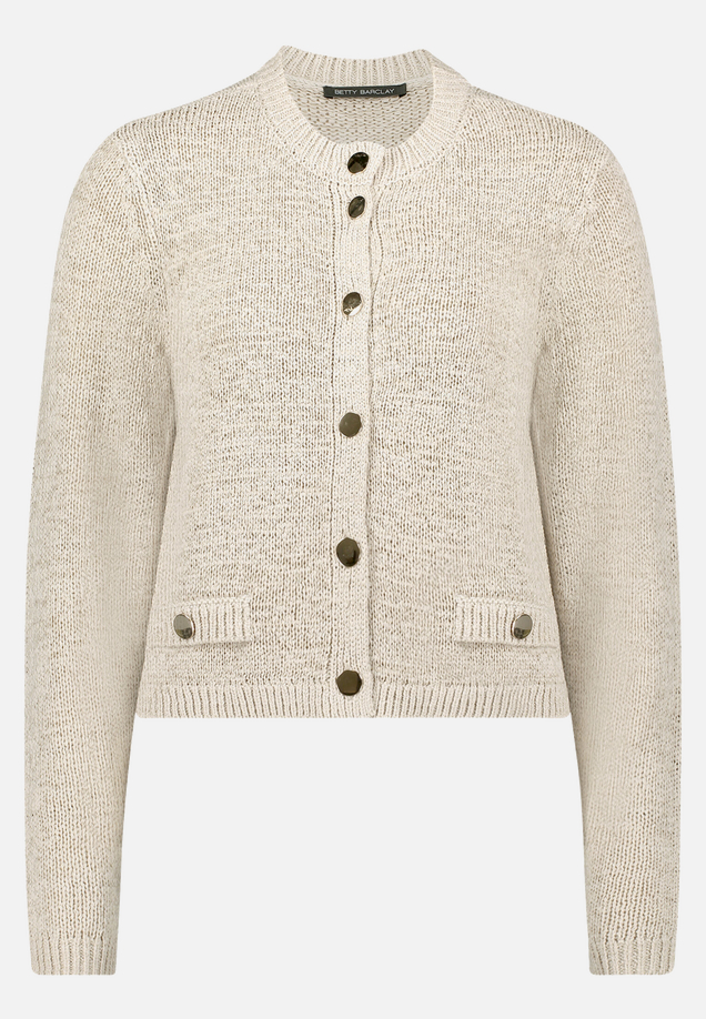 Strick-Cardigan mit aufgesetzten Taschen / Vorderseite