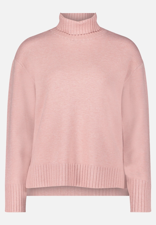 Feinstrickpullover mit hohem Kragen / Vorderseite