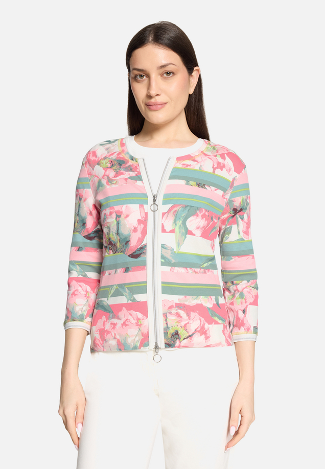 Shirtjacke mit Rippenstruktur / Modellfoto Vorderseite