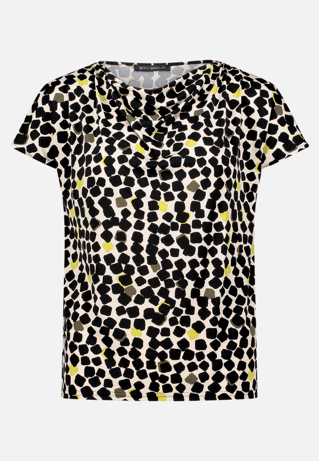 Printshirt mit Wasserfallausschnitt / Vorderseite