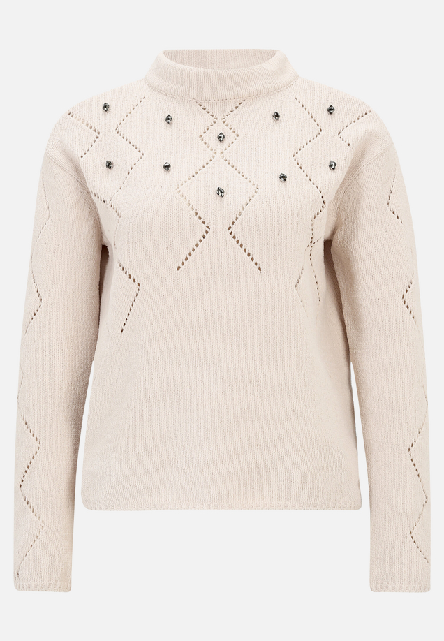 Strickpullover mit Schmucksteinen / Vorderseite