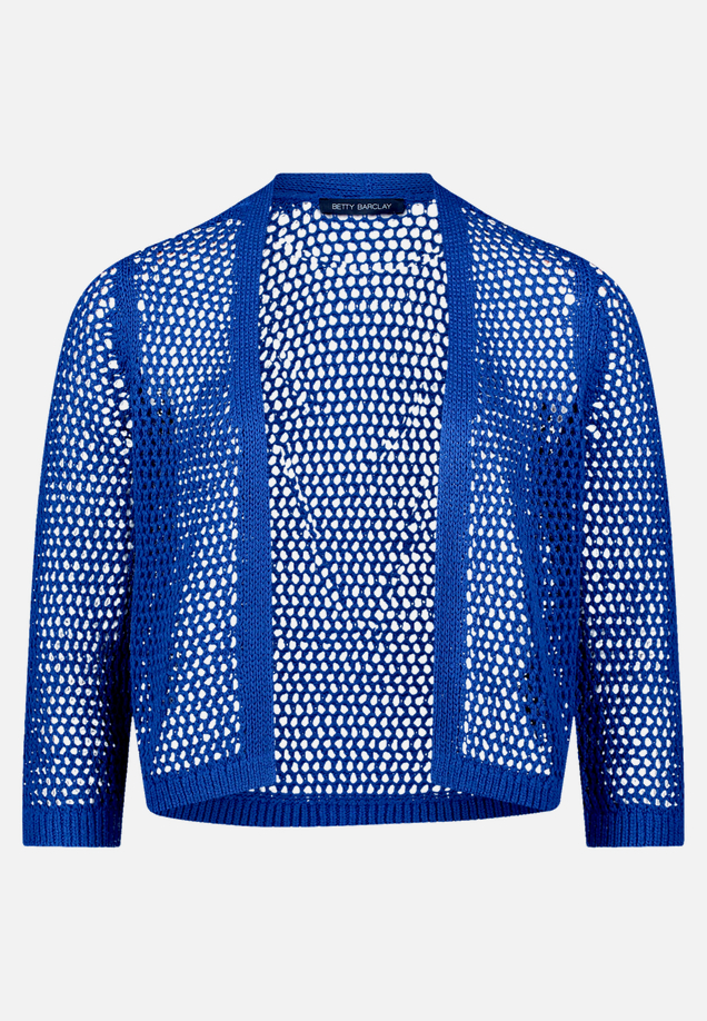 Grobstrickjacke mit Lochmuster / Vorderseite