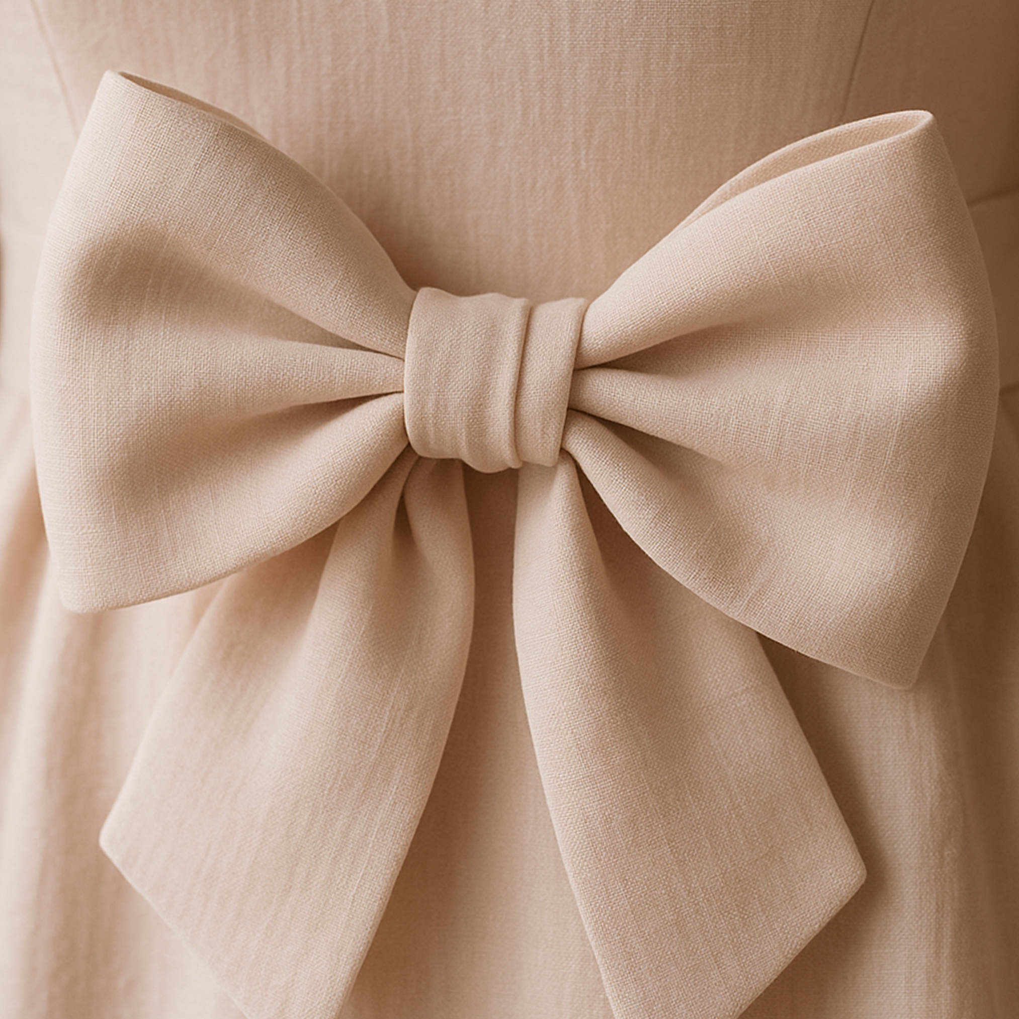 Beige Schleife aus Stoff