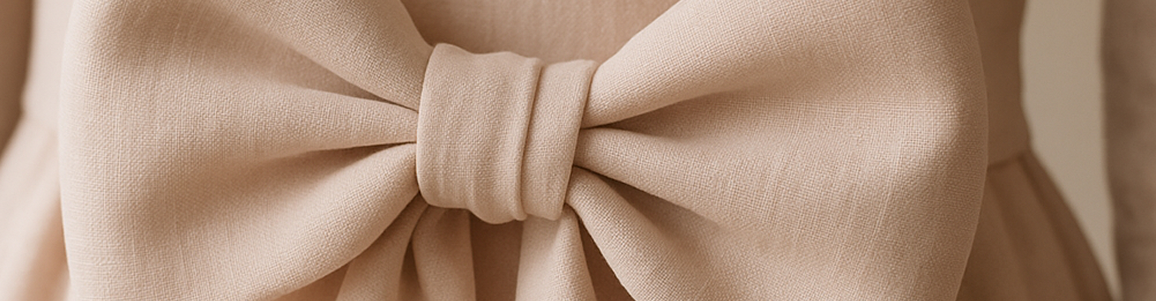 Beige Schleife aus Stoff